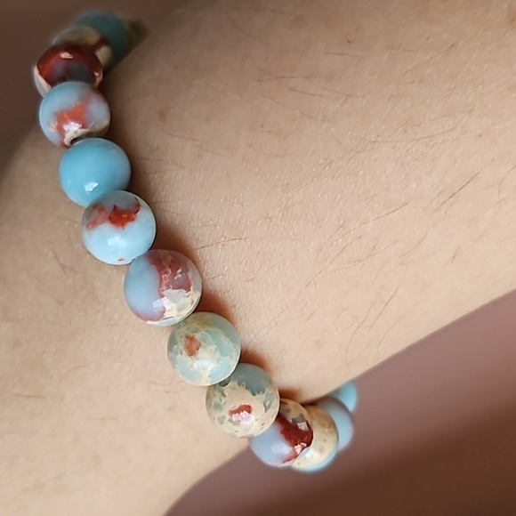 Stretchy natural stone bracelet agate - Picture 2 of 2